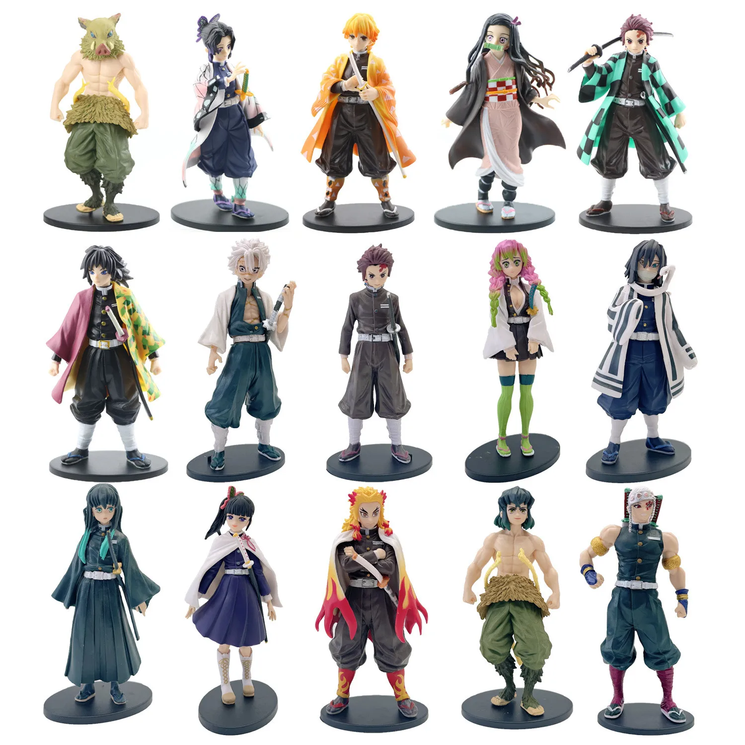 

Demon Slayer Anime Kimetsu No Yaiba Tanjirou Nezuko Shinobu Sanemi Inosuke PVC Action Figures 13-18cm Model Toys Figurine