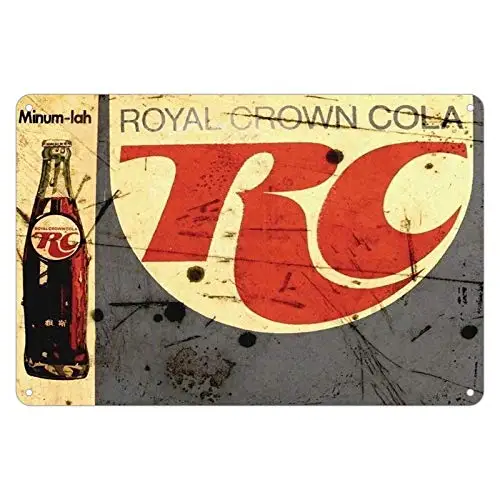

Королевская корона RC Cola sodawpop Ad винтажный Ретро металлический жестяной знак 8x12 дюймов