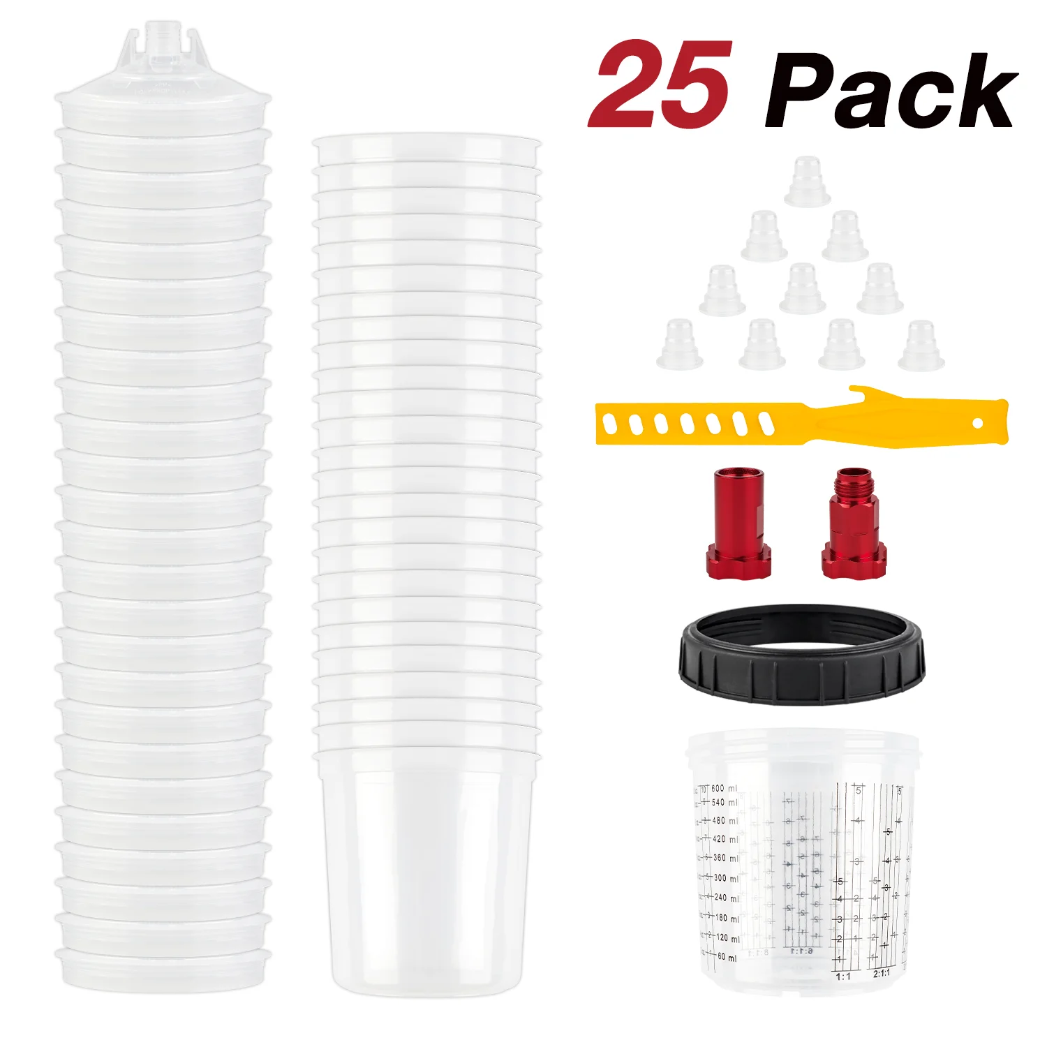 

Одноразовые стаканы для краскопультов DECWLS 600 мл, набор из 10/25 шт.