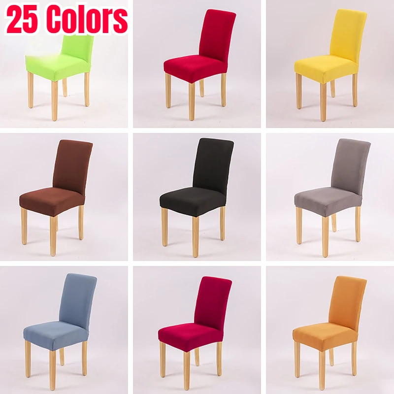 

25 Colors For Choice Universal Size Chair Cover Cheap Big Elasticity Seat Protector Seat Case Chair Covers For Hotel Living Room