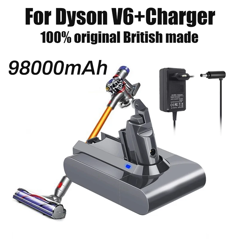 

new 21.6V 98000mAh 98.0Ah Li-ion Battery for Dyson V6 DC58 DC59 DC61 DC62 DC74 SV09 SV07 SV03 965874-02 Vacuum Cleaner Battery