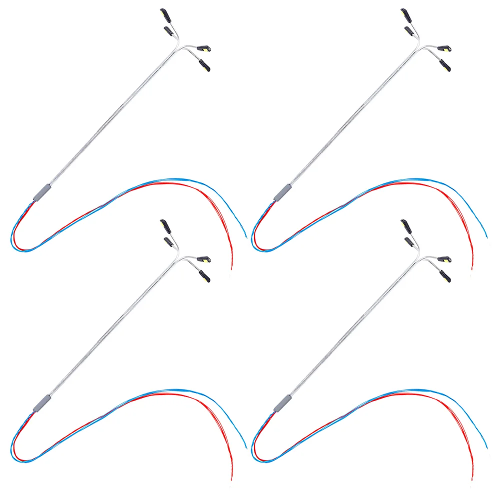 4 шт. садовый уличный фонарь светодиодная головка модель стальной трубы