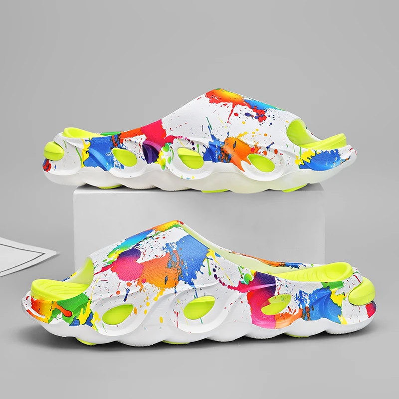 Летние тапочки для отдыха Нескользящие пляжные шлепанцы дома и ванной сланцы