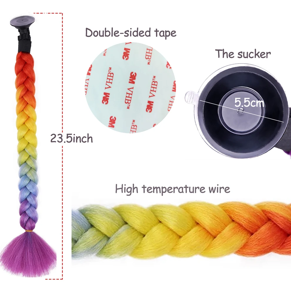 Косички для мотоциклетного шлема парик женщин разные цвета двойной косичка