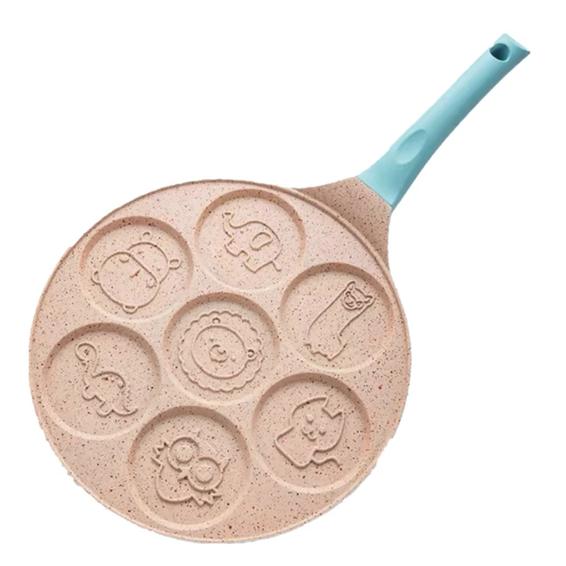 

Frying Mould Multi-Function Wheel Pancake Pan Accessories Seven-Hole Breakfast Animal Face Small Egg Dumpling