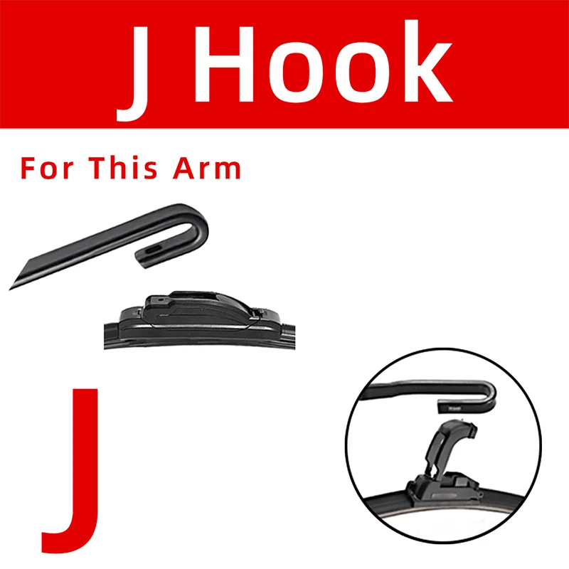 

2025 НОВЫЙ стиль Автомобильный стеклоочиститель 11 слоев резиновой передней части стеклоочистителя Аксессуары J Крючок Верхний замок Pintab 14 "18" 20 "22" 24 "26"