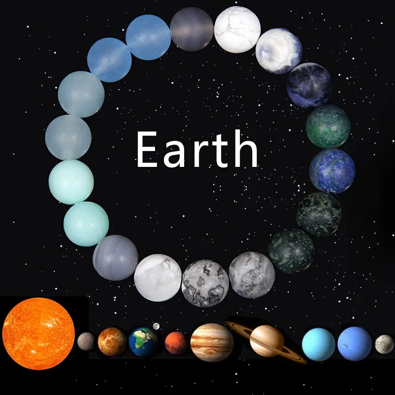 

Universe Solar System Bracelet Natural Stone Universe Yoga Chakra Bracelets for Women Men Galaxy Jewelry Energy Bangles Gifts