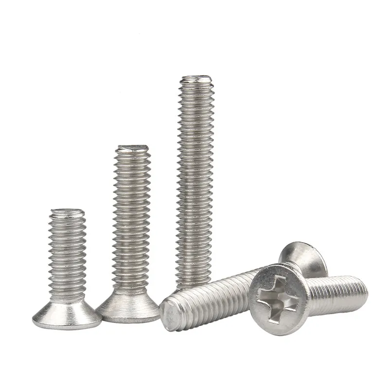 20/50pcs M2 M2.5 M3 M4 A2-70 304 Stainless steel GB819 Cross Phillips Flat Countersunk Head Screw Bolts Length 3-20mm