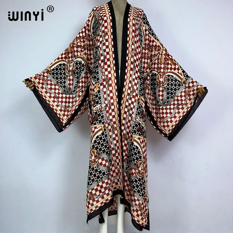 Модное кимоно WINYI кардиган кафтан коктейль Сексуальная Пляжная накидка в стиле