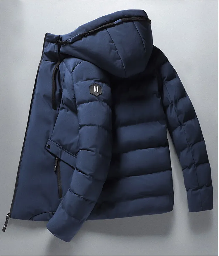 

Men Jacke Windbreaker Parkas Winter Male Casual Cotton Padded Coat Zipper Waterproof Outwear Thick Jacket Youth Trend Oversized