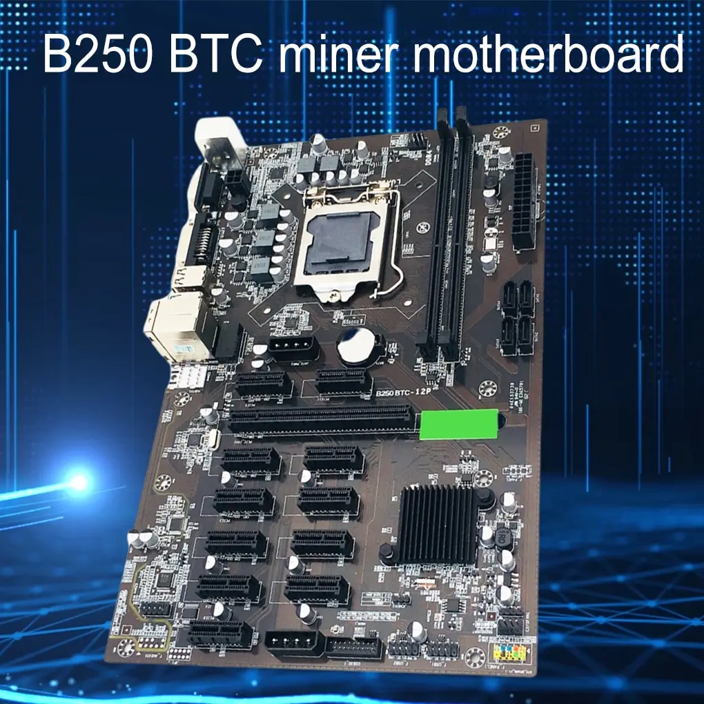B250 Mining Expert 12 PCIE mining rig BTC ETH Mining Motherboard For asus LGA1151 USB3.0 SATA3 Intel B250 B250M DDR4 Support VGA
