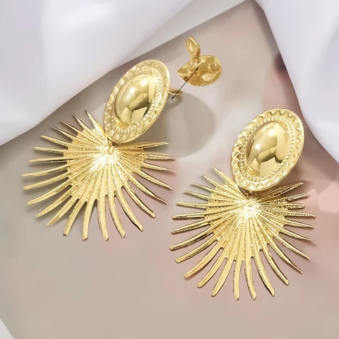 Солнцезащитные подвесные серьги-клипсы Beautiful sun