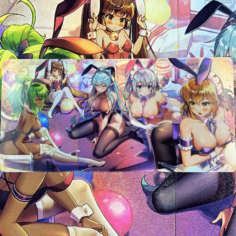 

3 шт./компл. Аниме игры сексуальные карты ACG Bunny Girl Dragongirls Lumine Kawayi коллекция рефракций цветные флеш три карты игрушка подарок