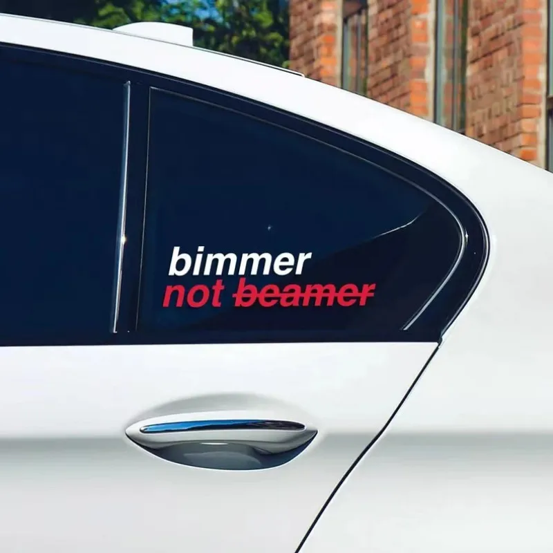 

21X6CM Bimmer Not Beamer Creative Car Sticker Decal for BMW Window Bumer Vinyl