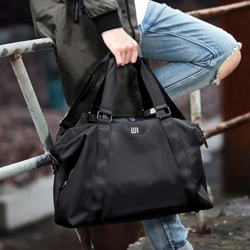 Simple Wave Proof One Shoulder Travel Bag Large Capacity Sports Fitness Bag Short Trip Travel Convenient Luggage Bag Handbag