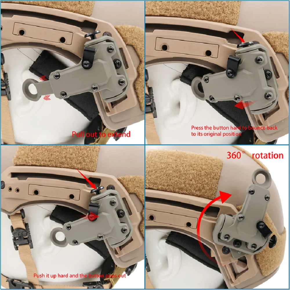 Tactical Wendy Helmet Rail Adapter Compatible RAC Headset Noise Cancelling Hunting Headphones for Airsoft Shooting Sports