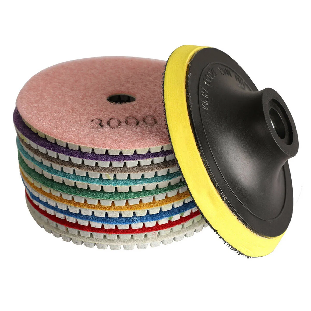 

10 Pcs Polishing Pad Stone Glass Buffer Diamond Wet Marble Restoration Kit Machine Cars
