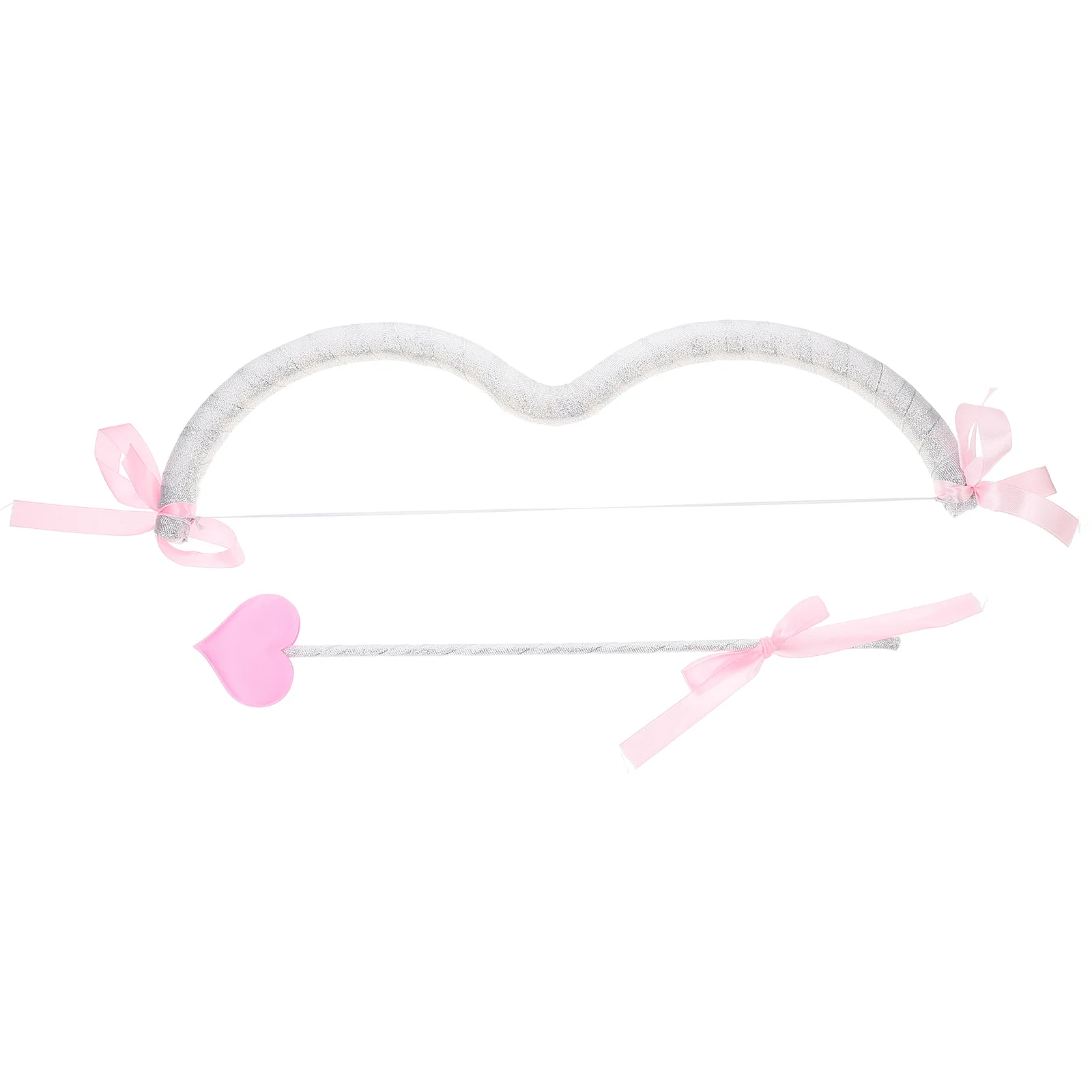 Cupid's Arrow Bow Silver Pink Costume Photo Prop Funny Foam Cosplay Coslay Miss