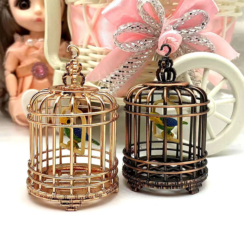 1:12 кукольный домик мини-клетка для птиц железная металлическая клетка