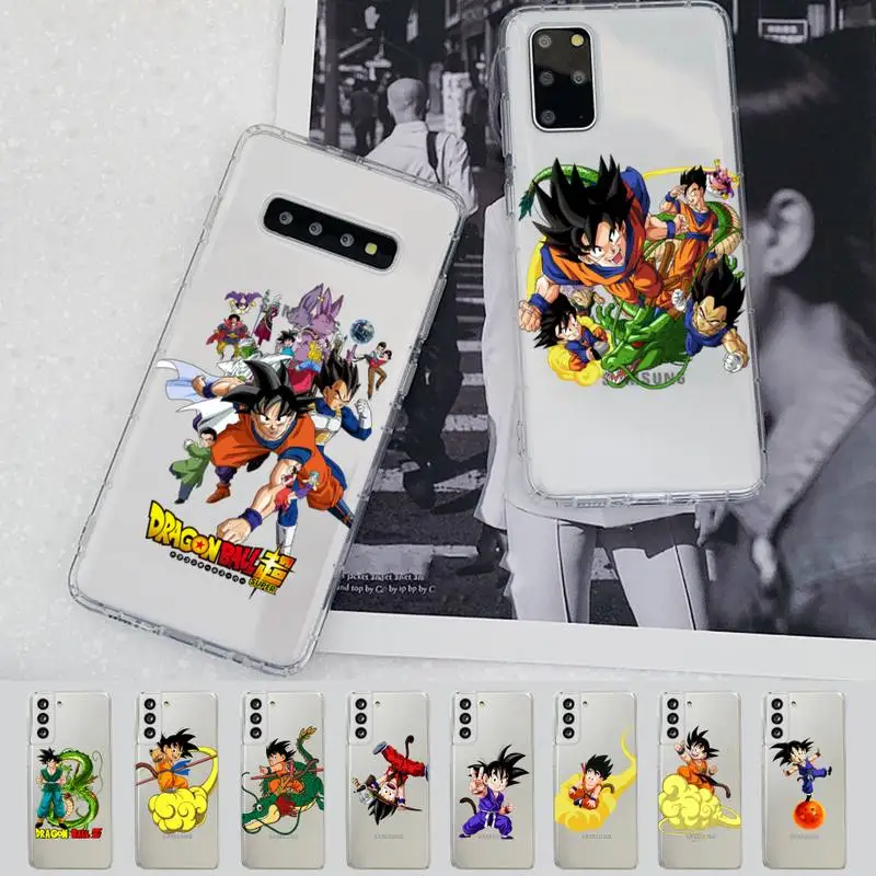 

BANDAI Dragon Ball Phone Case for Samsung S20 S10 lite S21 plus for Redmi Note8 9pro for Huawei P20 Clear Case