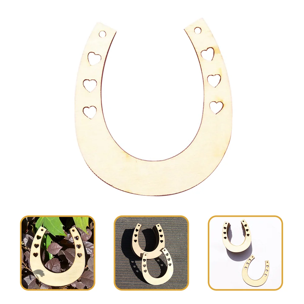 

Wood Horseshoe Wooden Cutouts Craftsunfinished Slicespieces Wall Chips Blank Horse Cowboy Discs Horseshoes Circles