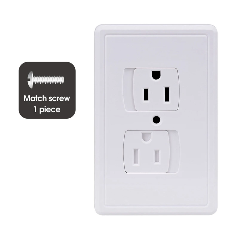 6-Pack Safety Self-Closing Outlet Covers Wall Socket Plate Automatic Sliding Cap Cover For Child Proofing Outlets