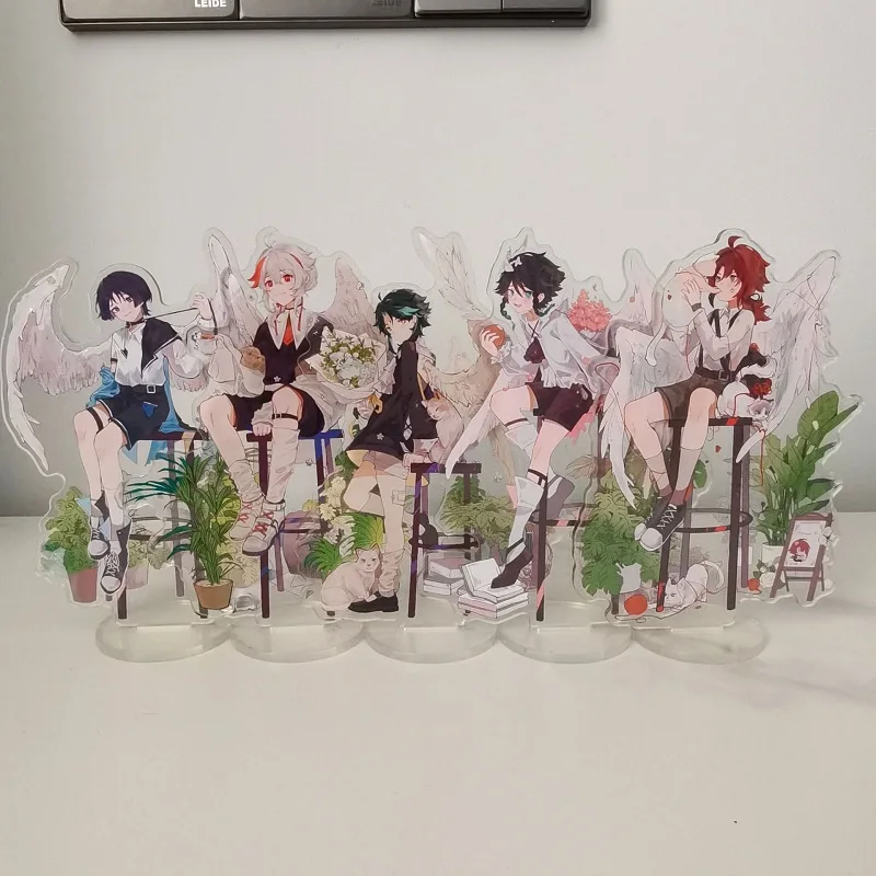 

Anime Figure Genshin Impact wanderer xiao Barbatos Cosplay Acrylic Stand Model Plate Desk Decor Standing Sign Keychain Gifts