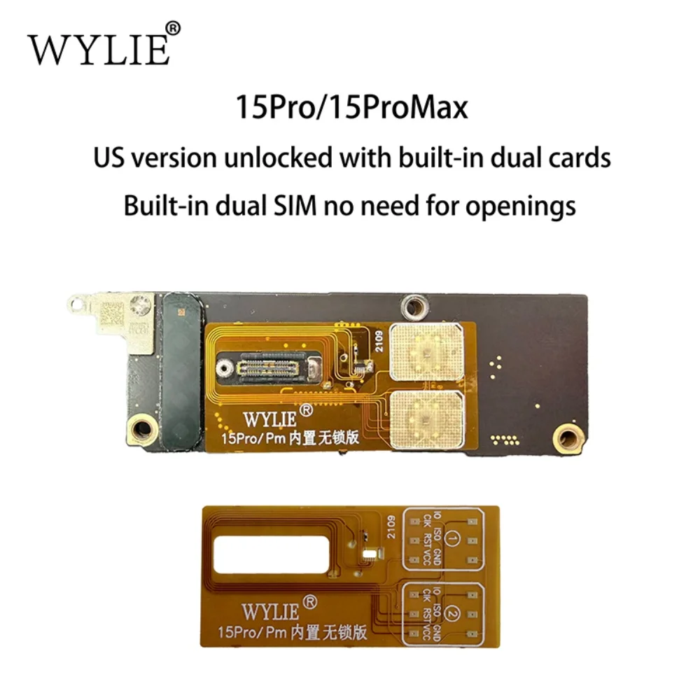 Фото WYLIE US Version Esim to Sim Dual Card Flex Ca ‮ lb ‬ Встроенное решение для интеграции с MEP, поддержка Super Snow IC для iPhone 15 ProMax №2