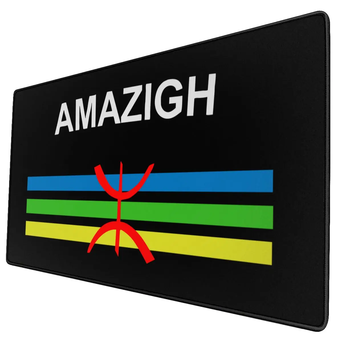 

Amazigh Flag And Emblem PC Table Mats Mousepad Berber Amazir Imazighen Large Laptop Rubber Computer Mouse pad
