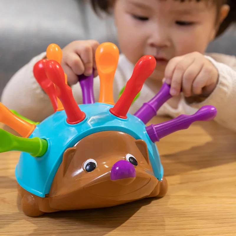 

Children's Hedgehog Patchwork Toys Early Education Puzzle Enlightenment Cognition Baby Focus Training Patchwork Blocks