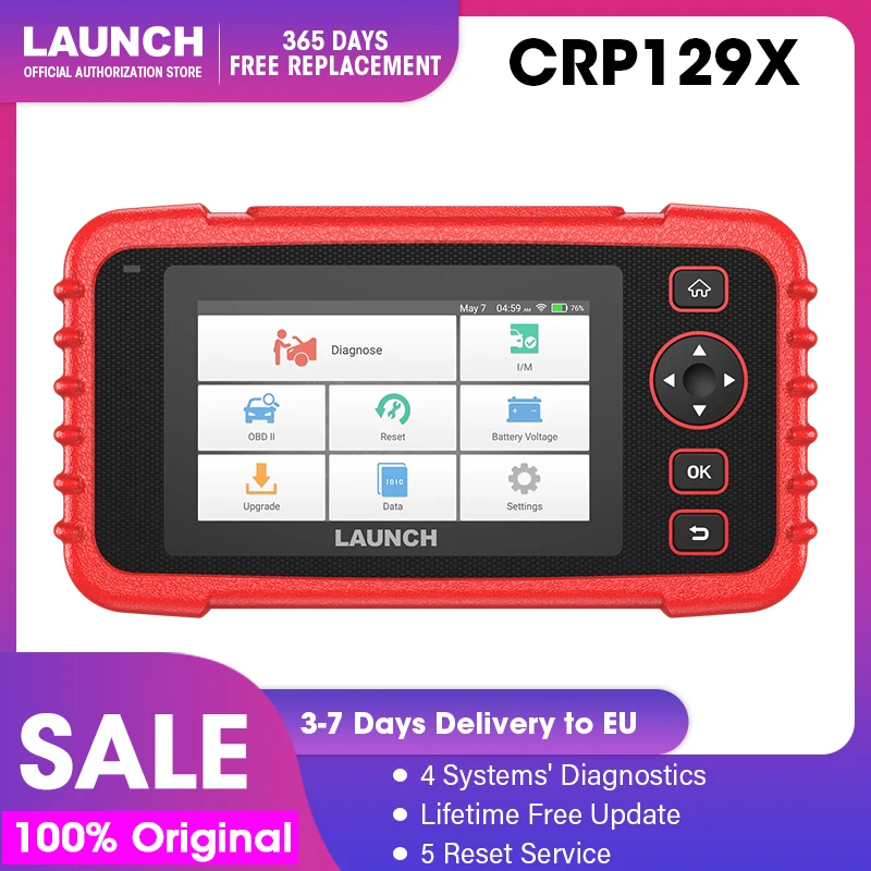 Launch X431 CRP129X OBD2 сканер ABS диагностический инструмент для масла SAS EPB TPMS сброс Creader 129X