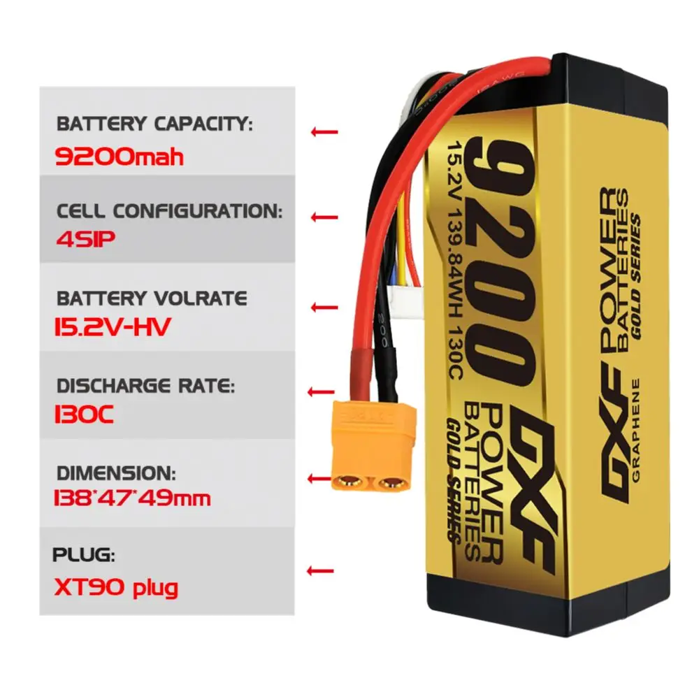 DXF 6S 22.2V 10000mAh Lipo Battery 15.2V 14.8V 11.1V 7.4V 4S 3S 2S 6500mAh 7000mAh 8000mAh 8400mAh 9200mAh 5200mAh for RC Car enlarge