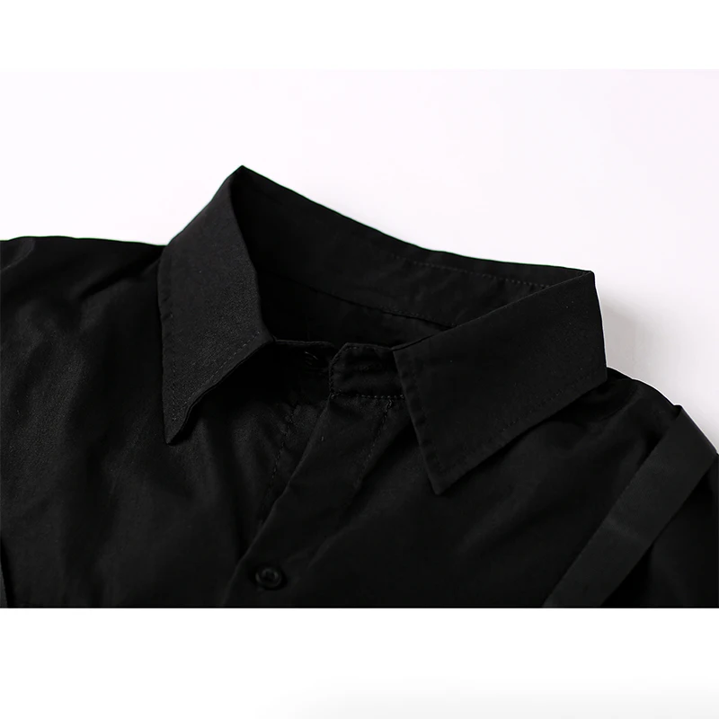 Женская одежда Techwear готическая черная свободная футболка с коротким рукавом и