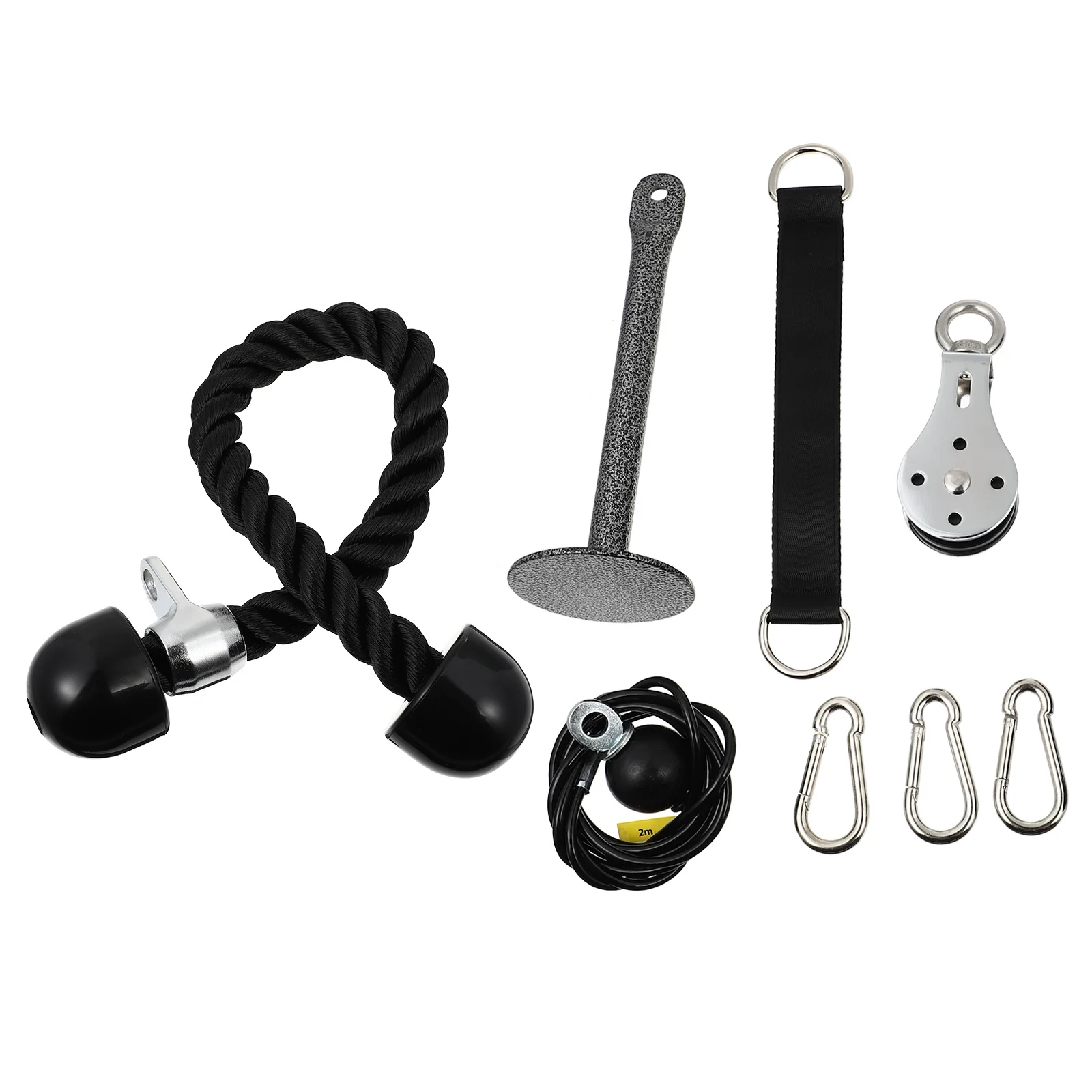 

1 Set Metal Pulley Cable Machine Attachment System Strength Training Equipment