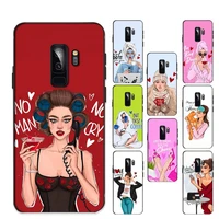 fashion beautiful girl pattern phone case for samsung galaxy s 20lite s21 s21ultra s20 s20plus for s21plus 20ultra