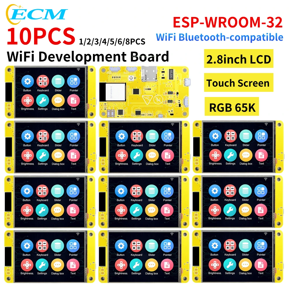 

ESP32 Development Board WiFi+Bluetooth-compatible Module 2.8inch LCD TFT Touch Screen Dual Core MCU RGB Smart Display Screen