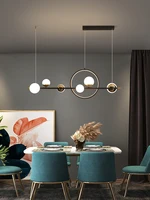 Nordic Led Chandelier for Living Room Tables Dining Kitchen Pendant Light Modren Minimalist Long Strip Round Ring Indoor Fixture