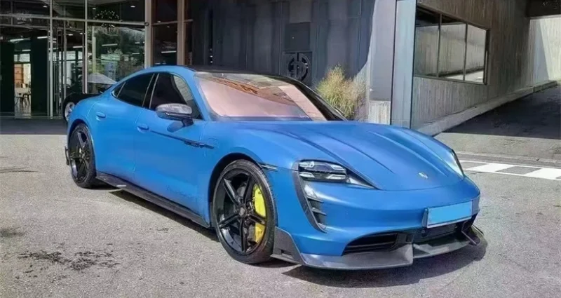 Для Porsche Taycan 2019-2024 настоящая боковая юбка из углеродного волокна спойлер для губ