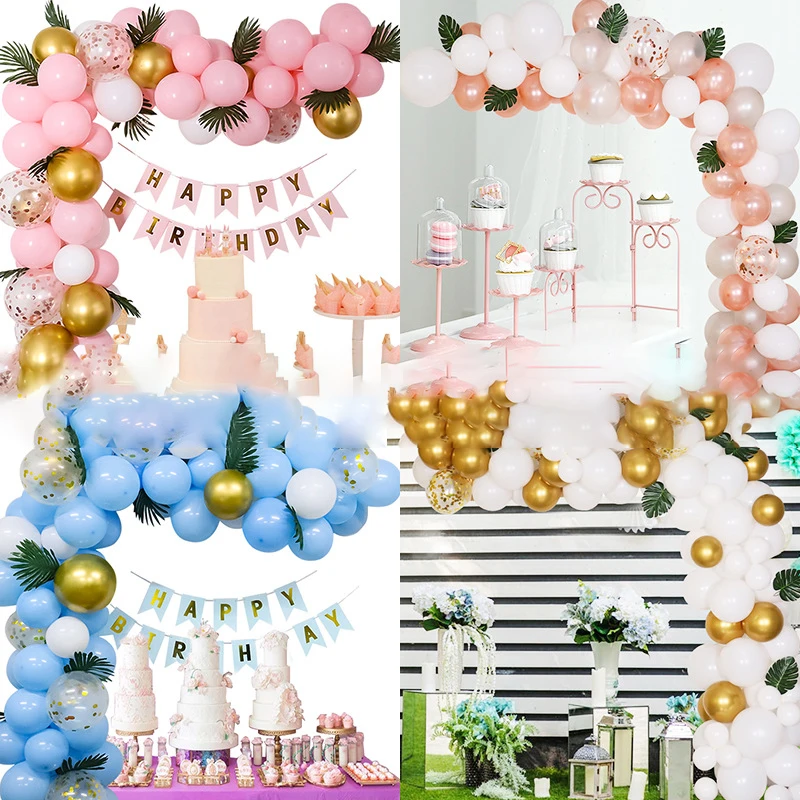 

Balloon Garland Arch Kit Rose Gold Pink Metallic Macaron Balloons Globos Wedding Birthday Baby Shower Party Decorations