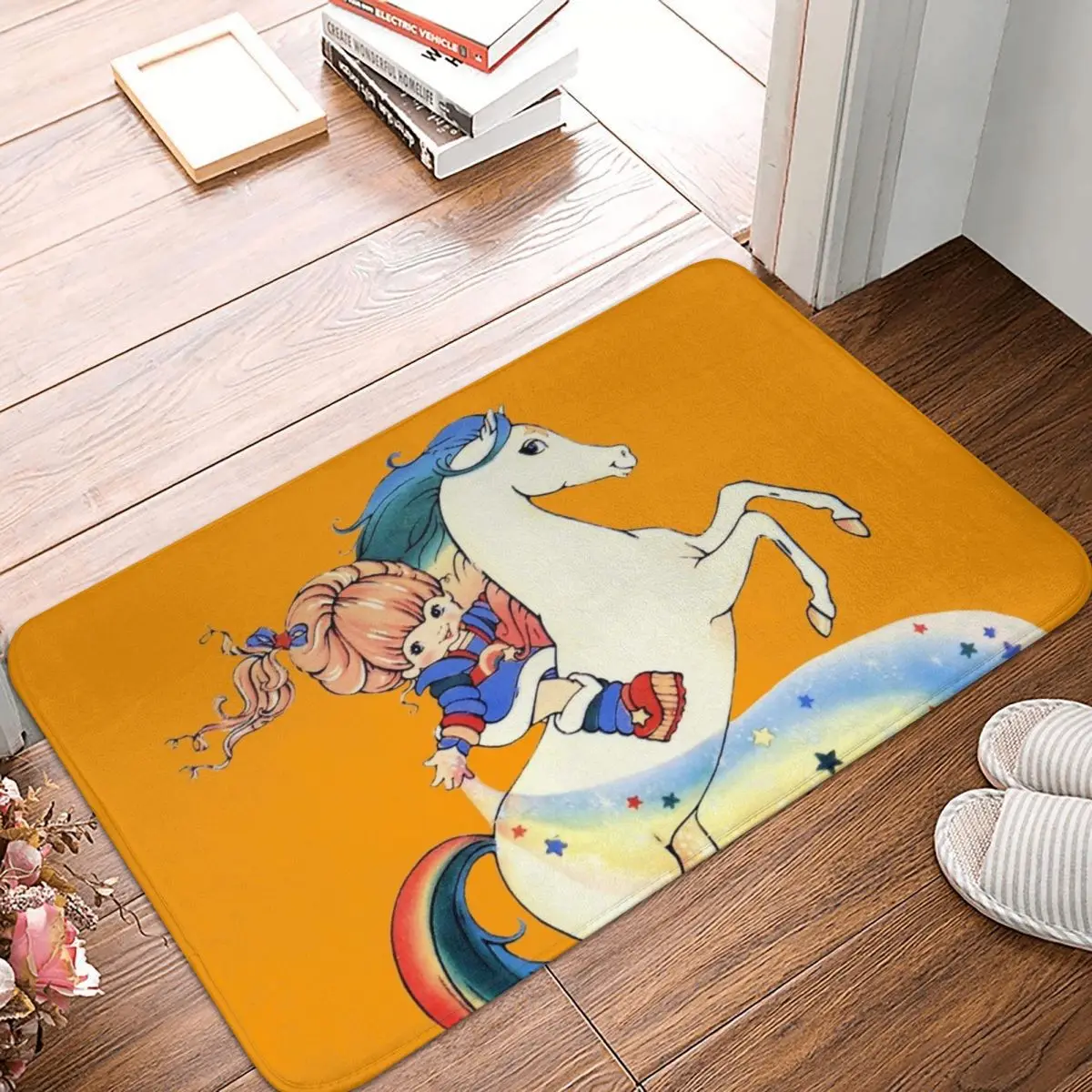 

Vintage Blondine Rainbow Brites Polyester Doormat Rug carpet Mat Footpad Anti-slip AbsorbentEntrance Kitchen Bedroom balcony