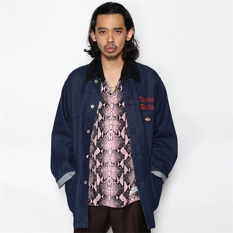 Oversized WACKO MARIA Hawaiian Shirt Men Women 1:1 Rayon Snake Print Wacko Maria Shirt