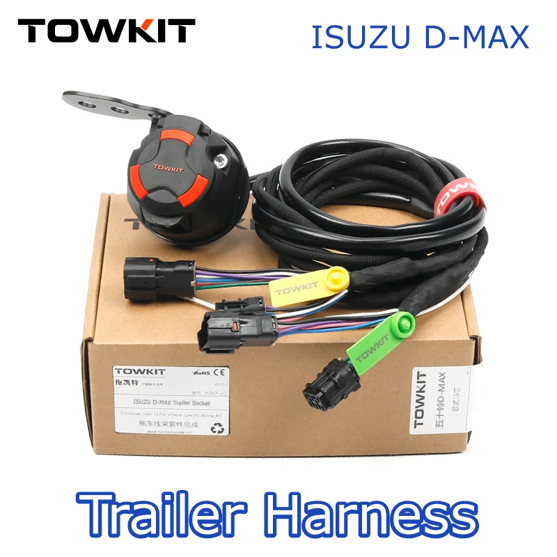 

Жгут проводов для прицепа ISUZU D-MAX Eur 13/7-контактный сигнал заднего фонаря для прицепа RV Австралия 12/7-контактный для isuzu d-max 4X4