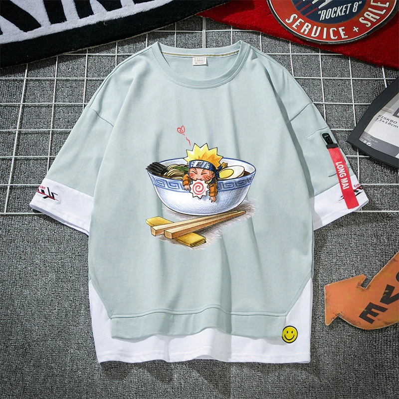 

Japan Anime T-shirt Men Harajuku Manga Cartoon Casual Short Sleeve Boys T-shirts Kawaii Oversized Gothic Hip-hop Streetwear