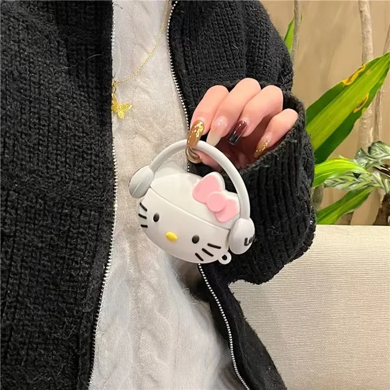 Защитный чехол для Hello Kitty Sanrio Para Auriclees Funda Bonita Airpods 1 2 3 Pro suave Kawaii Bluetooth Regalo