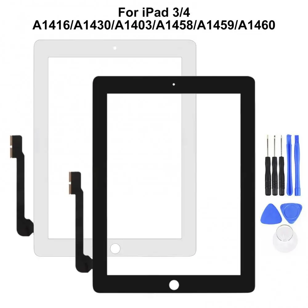

Сменный сенсорный экран дигитайзер Новый для iPad 3 4 iPad3 iPad4 A1416 A1430 A1403 A1458 A1459 A1460 ЖК Внешний датчик стеклянная панель