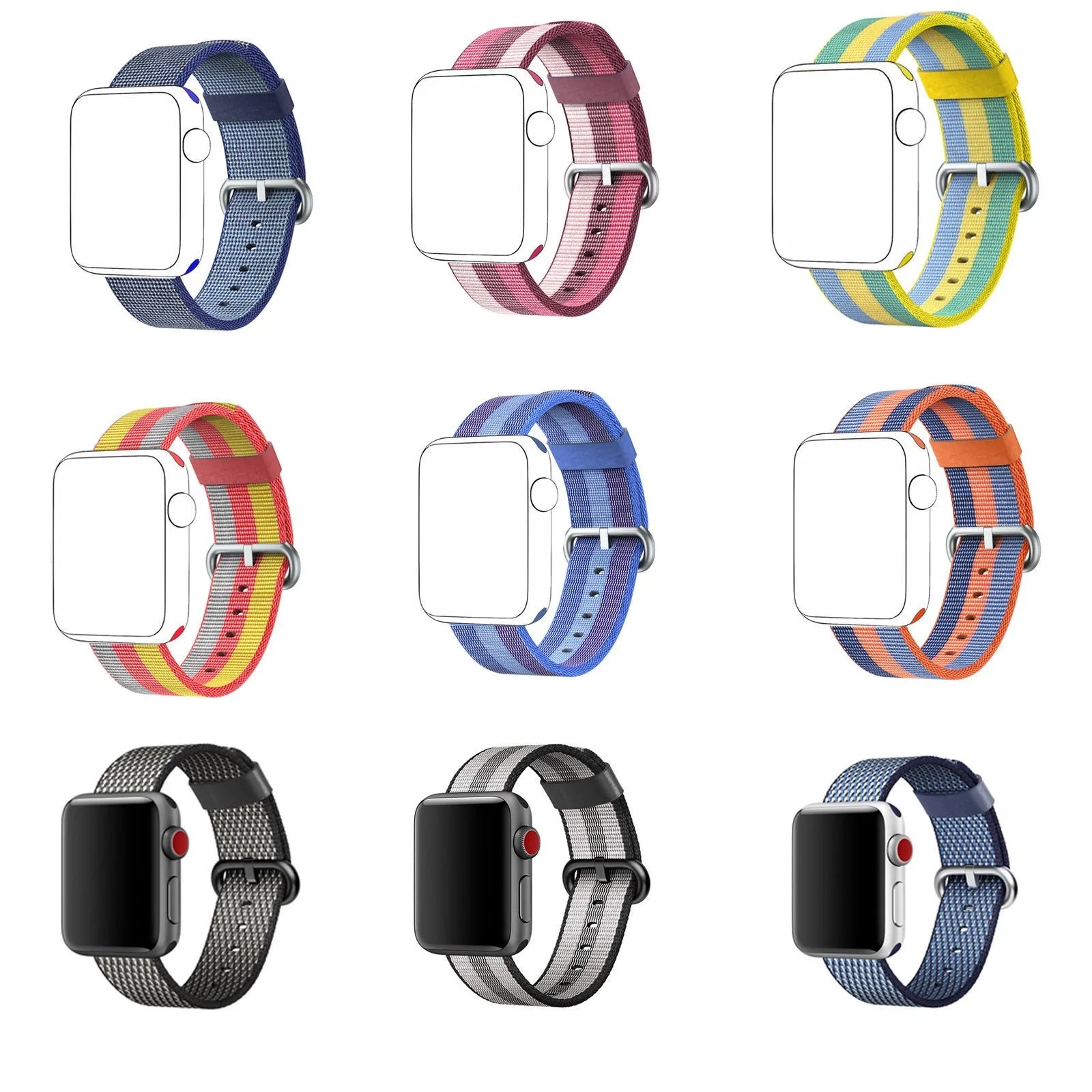 Фото Нейлоновый ремешок-петля для Apple Watch Band 40 мм, 41 мм, 38 мм, умный ремень-браслет для IWatch Ultra S8/7/6/SE/5 №1