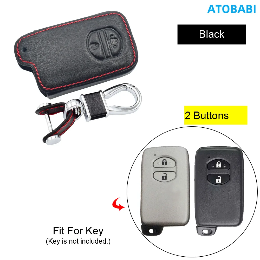 

Кожаный чехол для автомобильного ключа с дистанционным управлением, оболочка для Toyota Land Cruiser Prado 150 Corolla IQ Prius Ractis Wish Aqua Vitz Highlander