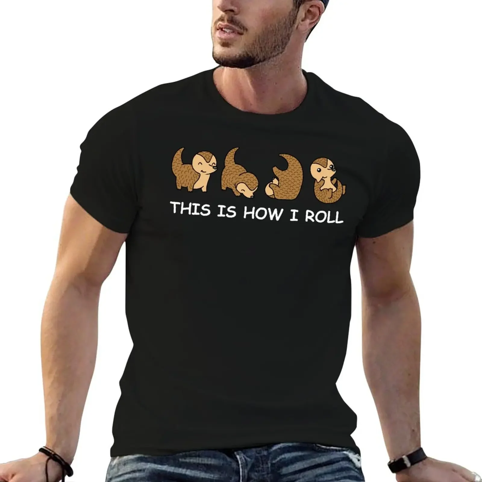 Подарок панголину для мужчин This Is How I Roll Gift Женская футболка Pangolin спортивные