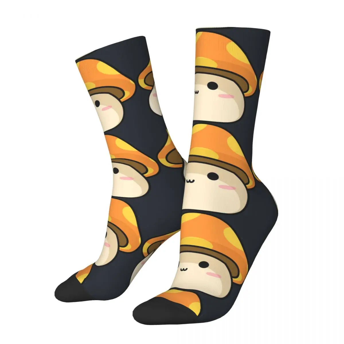 

Funny Crazy Sock for Men Maple Mushie MapleStory Mesos Ossyria Maple Island Happy Quality Pattern Printed Boys Crew Sock Casual