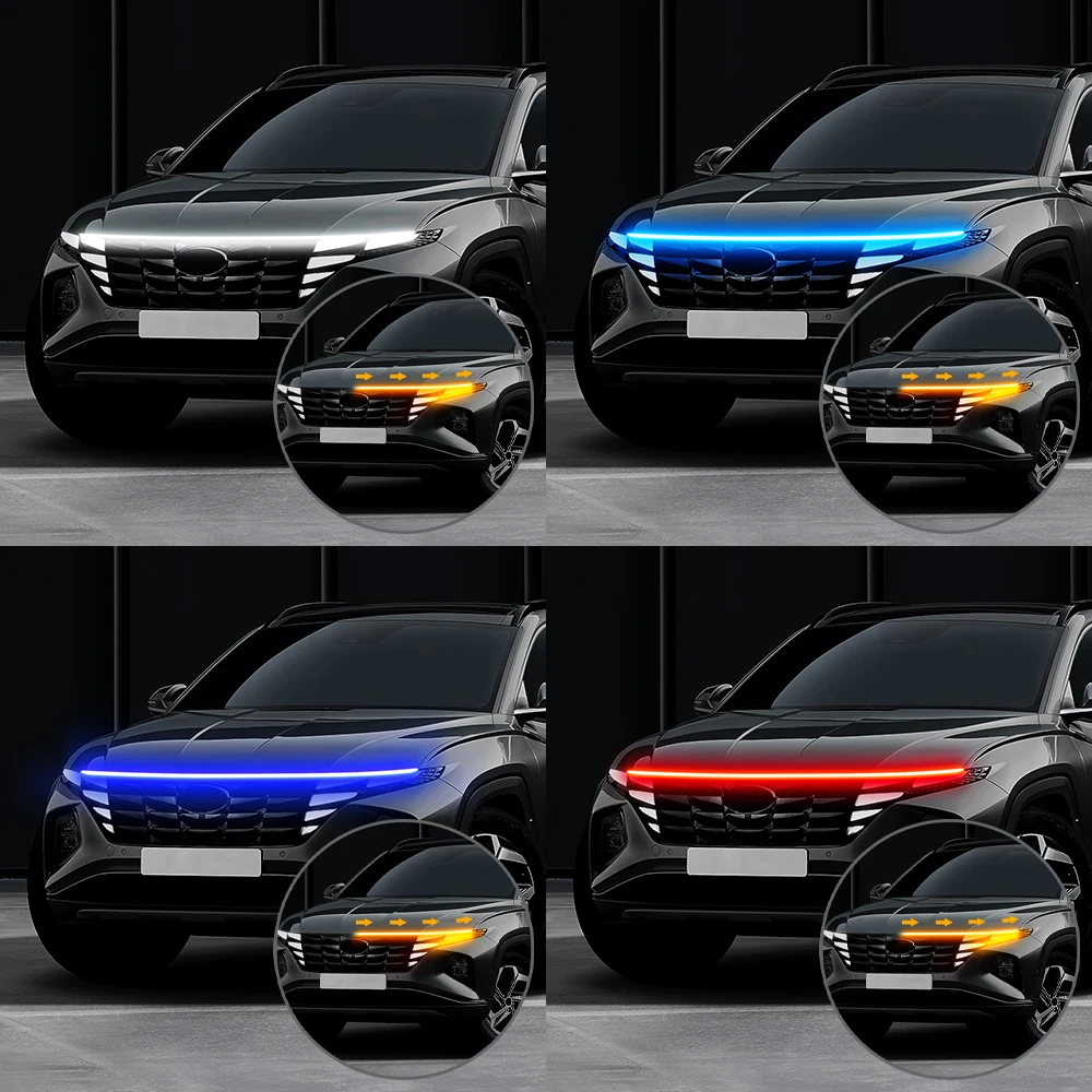 Для Hyundai Tucson (2021-2023) 2 м автомобильная подставка лента два цвета вариации фары